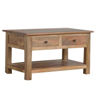 Table basse de style campagnard à 4 tiroirs