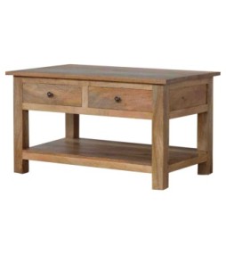 Table basse de style campagnard à 4 tiroirs