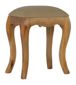 Tabouret en lin Chantilly Mud