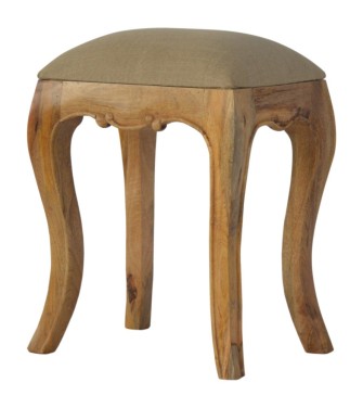 Chantilly Mud Linen Stool
