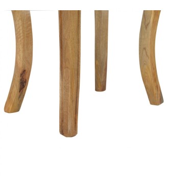 Chantilly Mud Linen Stool