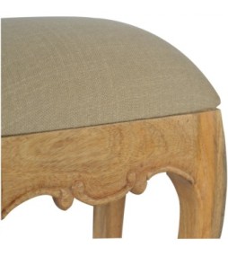 Chantilly Mud Linen Stool