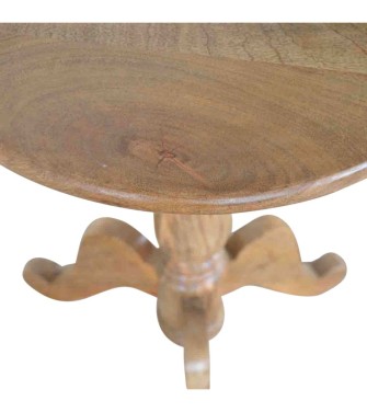 Table basse ronde en bois massif