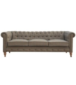 Chesterfield 3 places en tweed multicolore