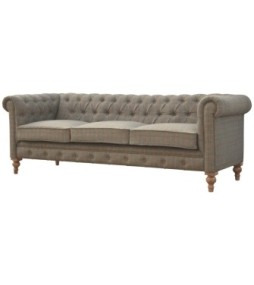 Chesterfield 3 places en tweed multicolore