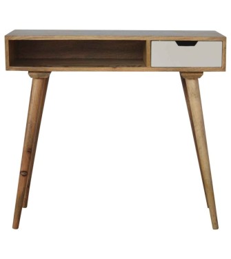 Bureau à tiroirs blanc