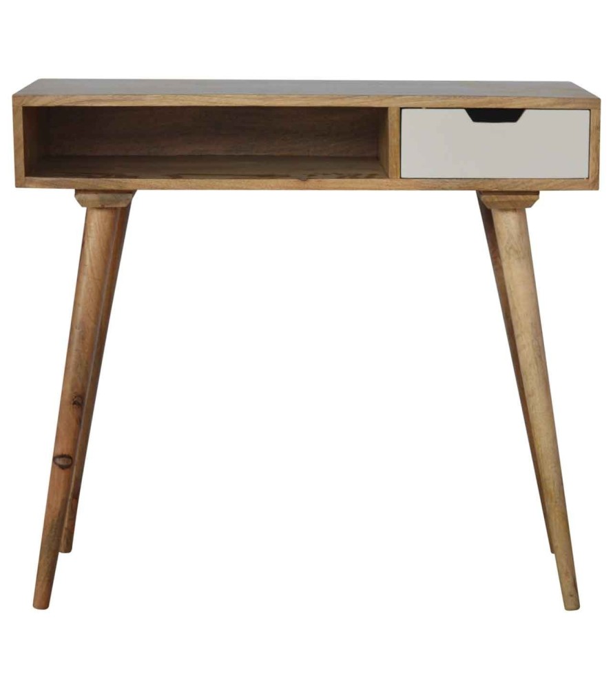 Bureau à tiroirs blanc