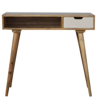 Bureau à tiroirs blanc