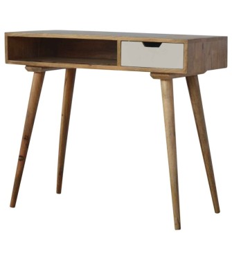 Bureau à tiroirs blanc