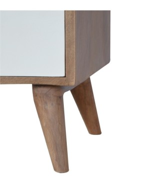 Table de chevet peinte en blanc