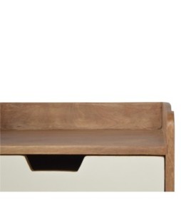 Table de chevet peinte en blanc