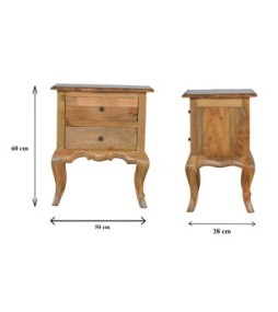 Table de chevet à pieds cabriolet