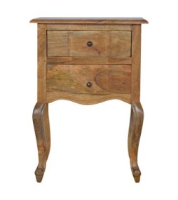 Table de chevet de style français avec 2 tiroirs