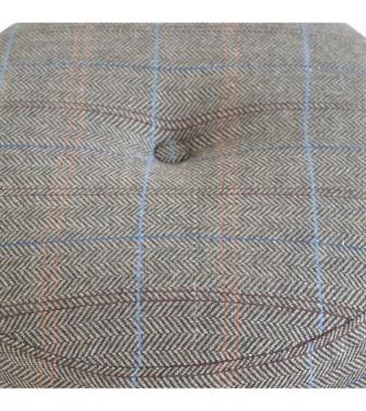 Tabouret trépied avec coussin d'assise en tweed