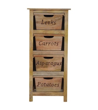 Armoire de cuisine sculptée