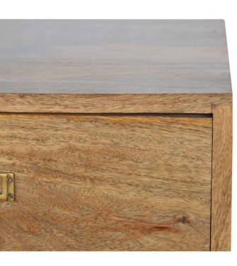Table de chevet en laiton à fentes métalliques