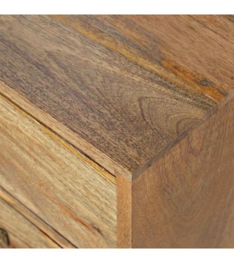 Table de chevet en laiton à fentes métalliques