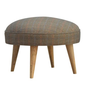 Multi Tweed Nordic Style Footstool
