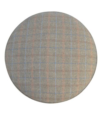 Repose-pieds style nordique en tweed multicolore