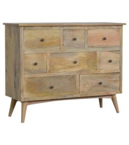 Oak-ish Solid Wood 8 Drawer Chest