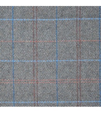 Repose-pieds ovale en tweed multicolore