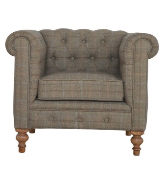 Chesterfield Multi Tweed Armchair