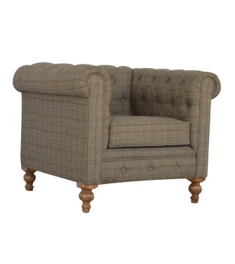 Chesterfield Multi Tweed Armchair