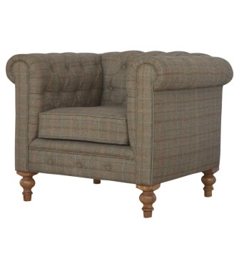 Chesterfield Multi Tweed Armchair