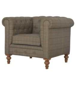 Chesterfield Multi Tweed Armchair