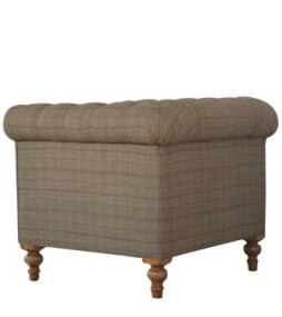 Chesterfield Multi Tweed Armchair