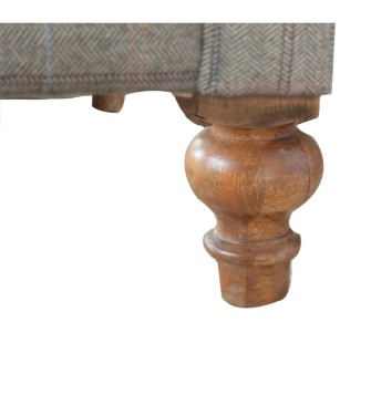 Chesterfield 2 places en tweed multicolore