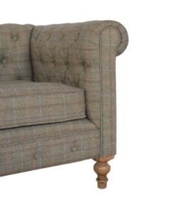 Chesterfield 2 places en tweed multicolore