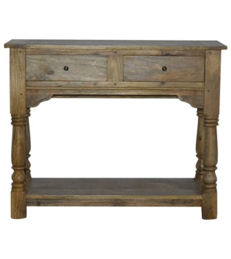 Solid Mango 2 Drawer Console