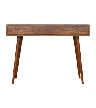 3 Drawer Assorted Chestnut Console