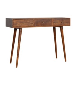 3 Drawer Assorted Chestnut Console