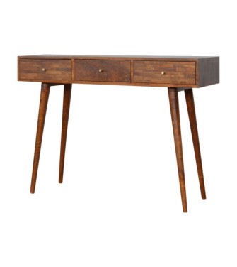 3 Drawer Assorted Chestnut Console
