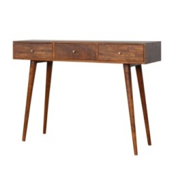 3 Drawer Assorted Chestnut Console