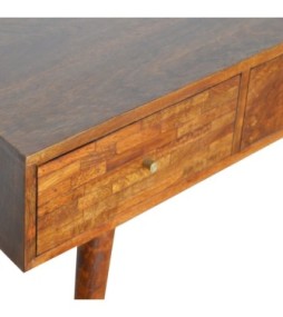 3 Drawer Assorted Chestnut Console