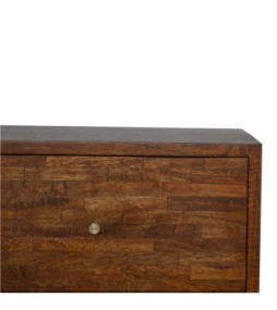 Table de chevet finition châtaigne mélangé