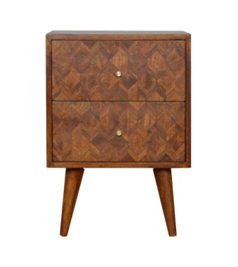 Table de chevet assortie finition châtaigne