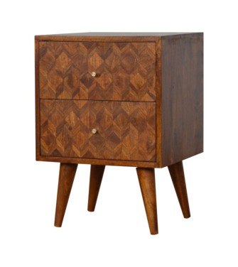 Table de chevet assortie finition châtaigne