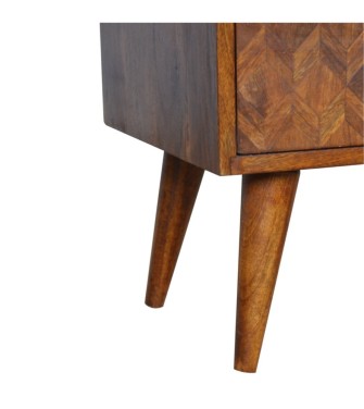 Table de chevet assortie finition châtaigne