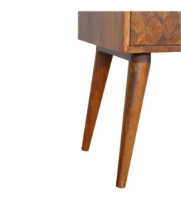 Table de chevet ouverte finition châtaigne assortie