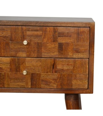 Table de chevet finition châtaigne varié