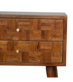 Table de chevet finition châtaigne varié