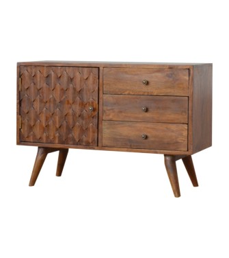 Buffet en finition châtaigne sculpté