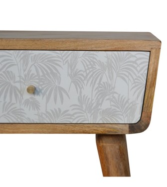 Table de chevet trapèze blanche