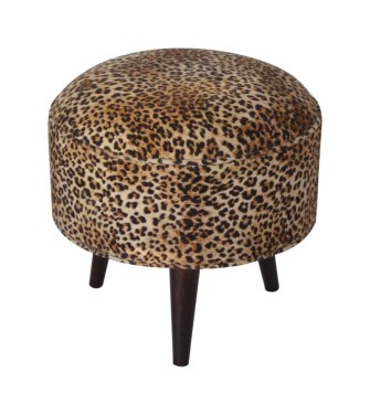 Leopard Nordic Style Footstool