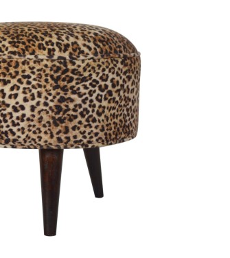Leopard Nordic Style Footstool