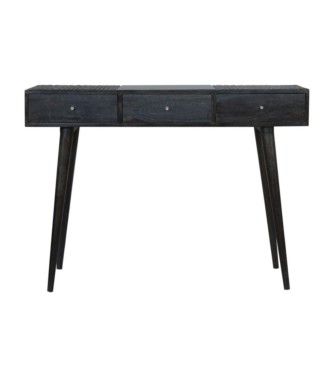 Ash Black 3 Drawer Console Table